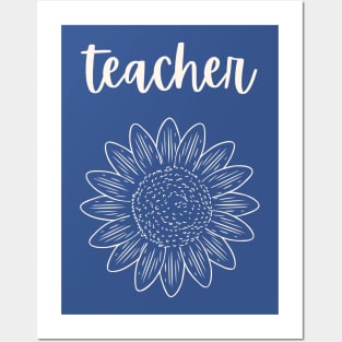 Teacher Sunflower Posters and Art